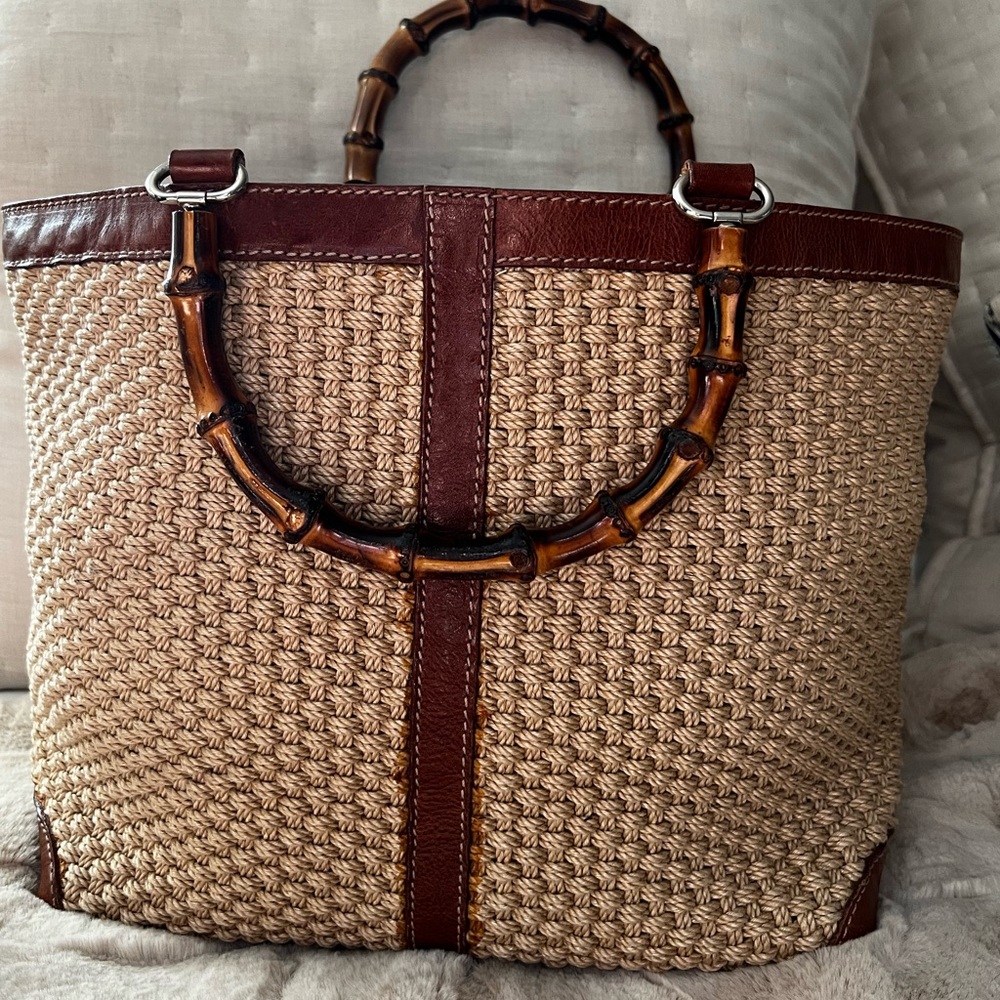 Barneys New York Tan and Brown Tote